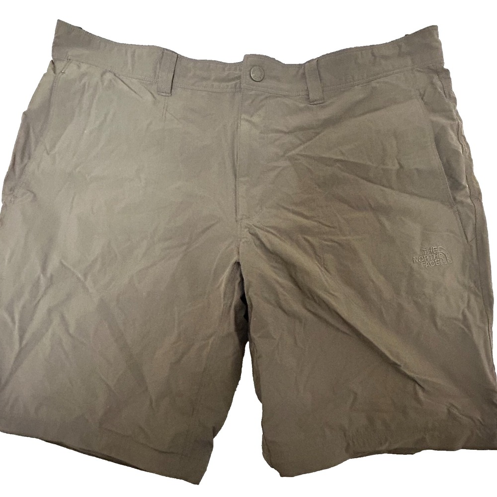 The North Face Chino Short Mens 38 Brown Hiking Camping Flat Front Belt Loops